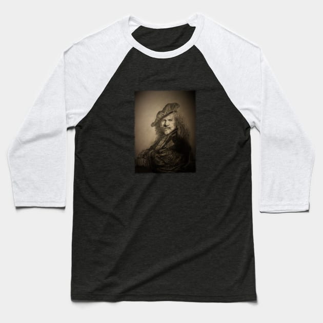 Rembrandt pencil drawing Baseball T-Shirt by pencilartist